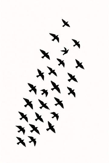 Druk Sztuki Ptaki W Locie - CasaNookDecor – plakat do druku