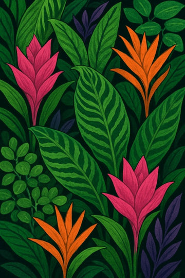 Druk Sztuki Roślin Tropikalnych - CasaNookDecor – plakat do druku