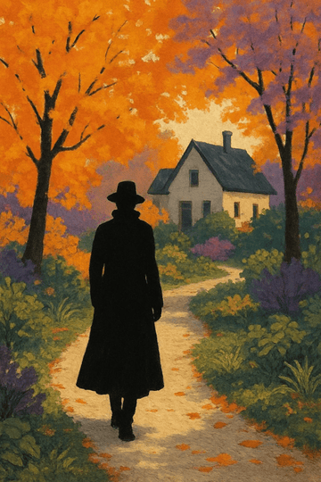 Druk Sztuki Ścieżki Jesiennej - CasaNookDecor – plakat do druku