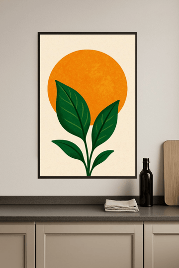 Druk Sztuki Słońca i Liści - CasaNookDecor – plakat do druku