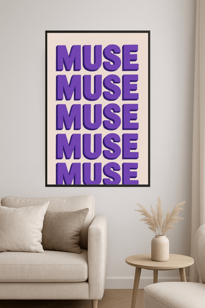 Druk Sztuki Typograficznej Muse - CasaNookDecor