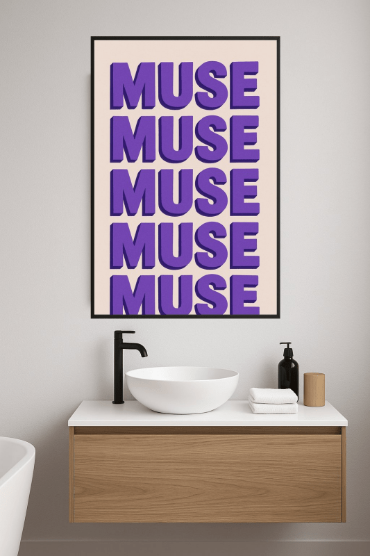 Druk Sztuki Typograficznej Muse - CasaNookDecor