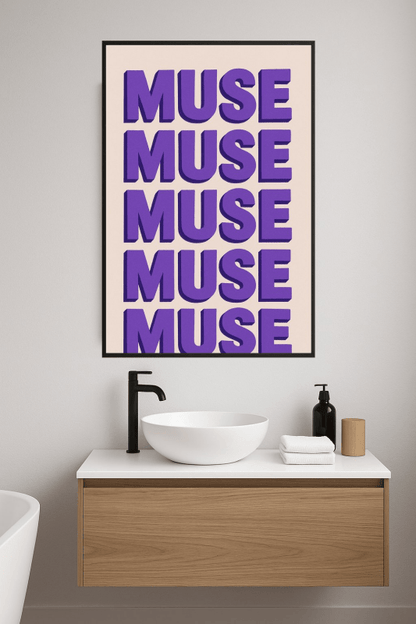 Druk Sztuki Typograficznej Muse - CasaNookDecor