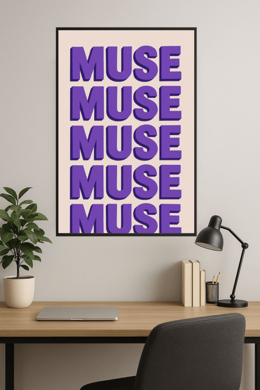 Druk Sztuki Typograficznej Muse - CasaNookDecor