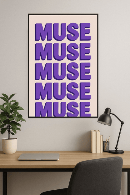 Druk Sztuki Typograficznej Muse - CasaNookDecor