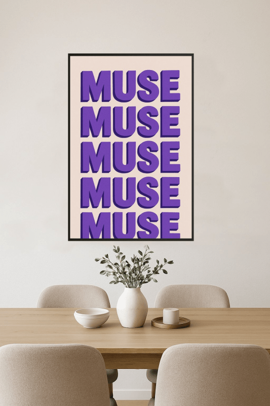 Druk Sztuki Typograficznej Muse - CasaNookDecor