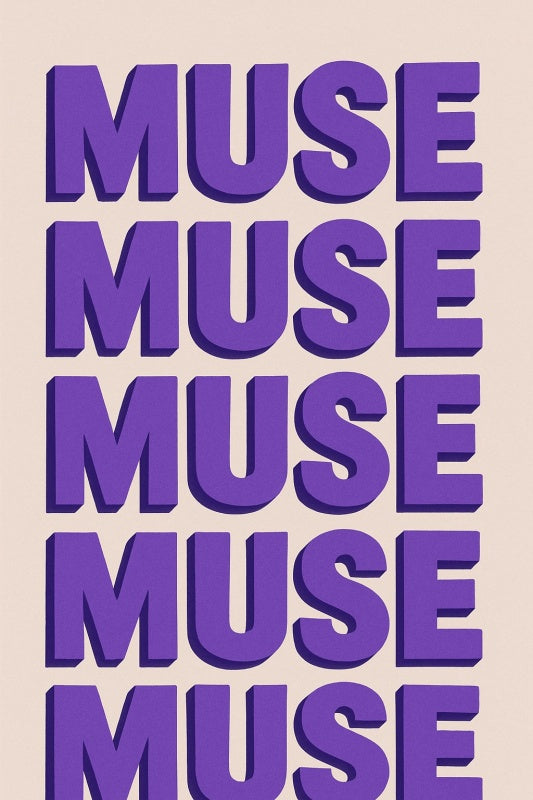 Druk Sztuki Typograficznej Muse - CasaNookDecor
