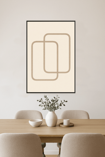 Druk Sztuki w Odcieniach Taupe - CasaNookDecor