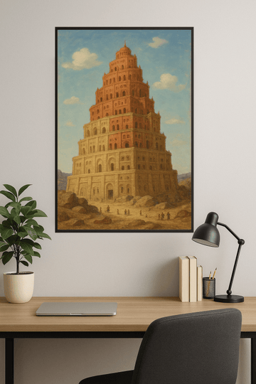 Druk Sztuki Wieży Babel - CasaNookDecor