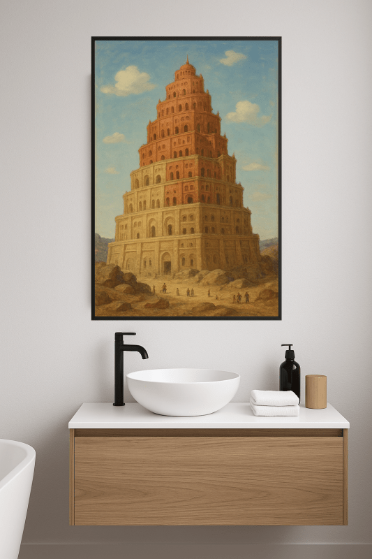 Druk Sztuki Wieży Babel - CasaNookDecor