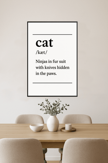 Druk Sztuki z Definicją Kota - CasaNookDecor – plakat do druku