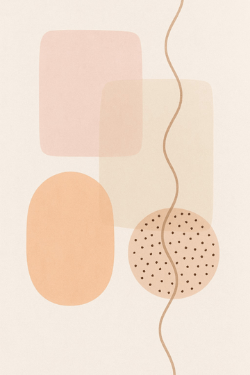 Druk Sztuki z Miękkimi Abstrakcyjnymi Kształtami - CasaNookDecor