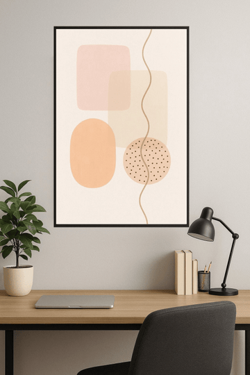 Druk Sztuki z Miękkimi Abstrakcyjnymi Kształtami - CasaNookDecor