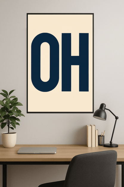 Druk Sztuki z Odważną Typografią - CasaNookDecor