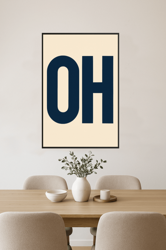 Druk Sztuki z Odważną Typografią - CasaNookDecor