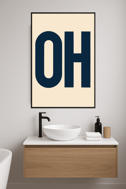 Druk Sztuki z Odważną Typografią - CasaNookDecor