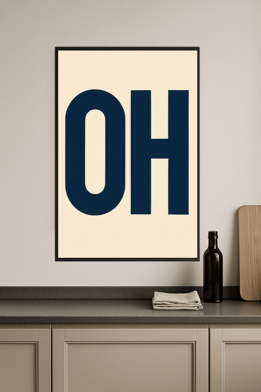 Druk Sztuki z Odważną Typografią - CasaNookDecor