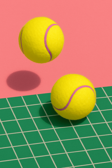 Druk Sztuki Z Piłkami Tenisowymi - CasaNookDecor – plakat do druku