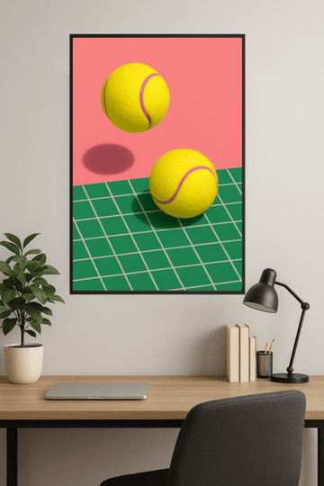 Druk Sztuki Z Piłkami Tenisowymi - CasaNookDecor – plakat do druku