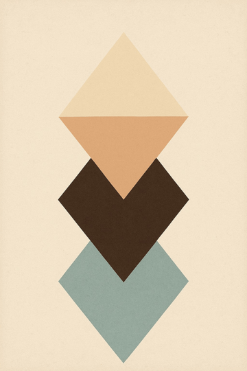 Druk Sztuki Z Trocącymi Się Trójkątami - CasaNookDecor