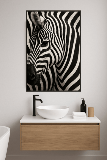 Druk Sztuki z Twarzą Zebry - CasaNookDecor – plakat do druku