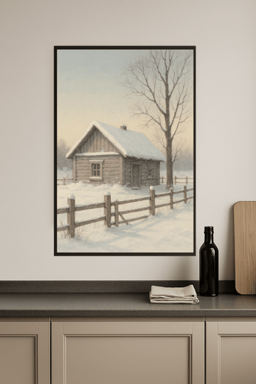 Druk Sztuki Zimowej Chaty - CasaNookDecor – plakat do druku