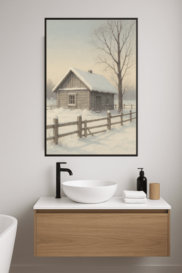 Druk Sztuki Zimowej Chaty - CasaNookDecor – plakat do druku