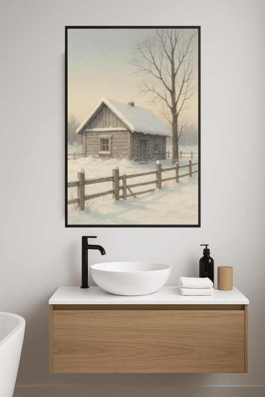 Druk Sztuki Zimowej Chaty - CasaNookDecor