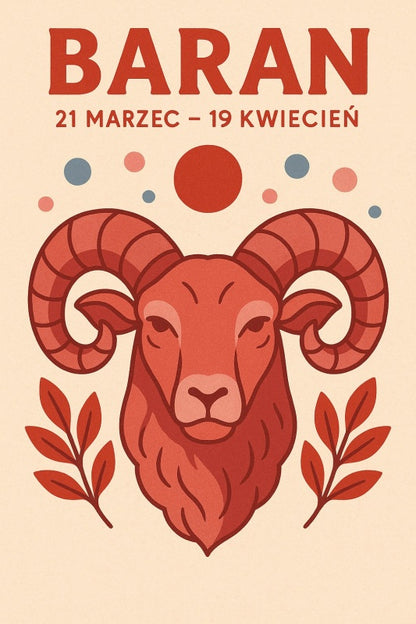 Druk Sztuki Zodiakalnego Barana - CasaNookDecor