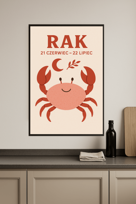 Druk Sztuki Zodiaku Raka - CasaNookDecor