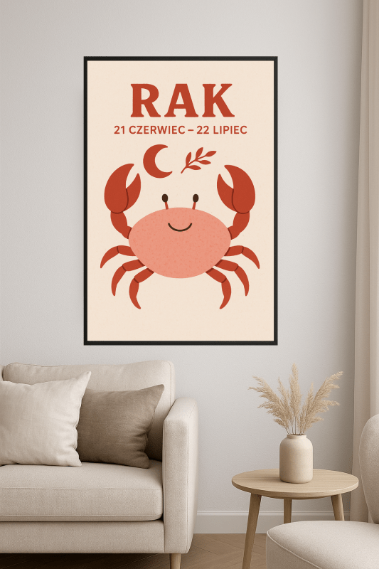 Druk Sztuki Zodiaku Raka - CasaNookDecor