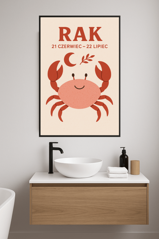 Druk Sztuki Zodiaku Raka - CasaNookDecor