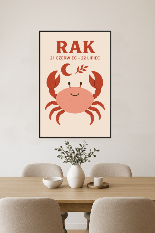 Druk Sztuki Zodiaku Raka - CasaNookDecor
