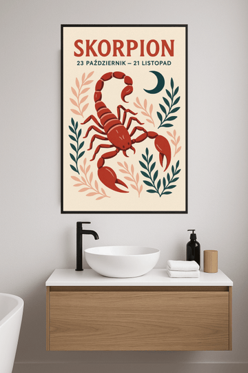 Druk Sztuki Zodiaku Skorpion - CasaNookDecor – plakat do druku