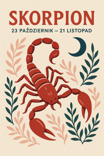 Druk Sztuki Zodiaku Skorpion - CasaNookDecor – plakat do druku