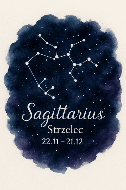 Druk Sztuki Zodiaku Strzelec - CasaNookDecor