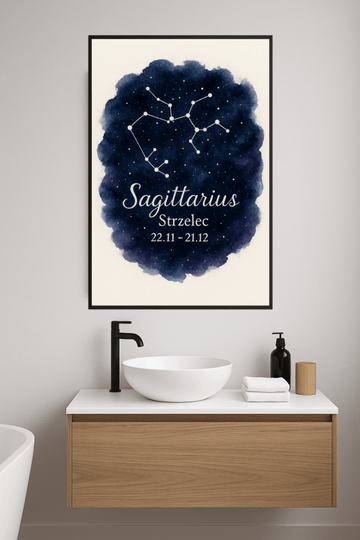 Druk Sztuki Zodiaku Strzelec - CasaNookDecor