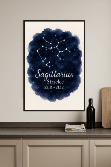 Druk Sztuki Zodiaku Strzelec - CasaNookDecor