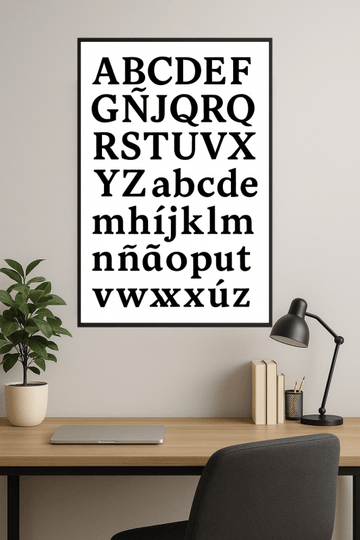 Druk Wytłoczonym Alfabetem Łacińskim - CasaNookDecor