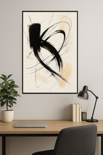 Dynamiczna Abstrakcyjna Sztuka - CasaNookDecor – plakat do druku