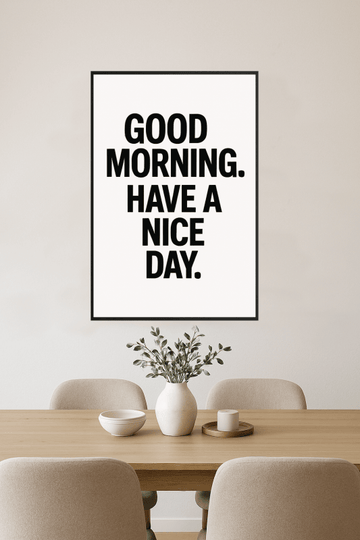 Dzień Dobry Sztuka Ścienna - CasaNookDecor