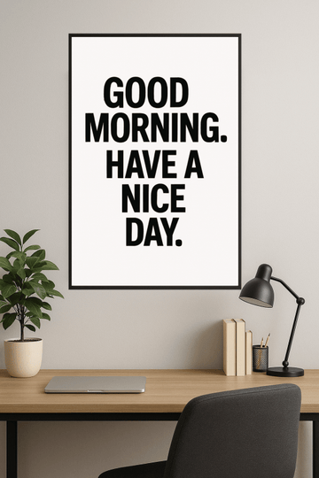 Dzień Dobry Sztuka Ścienna - CasaNookDecor