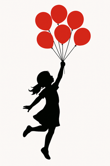 Dziewczyna Z Czerwonymi Balonami - CasaNookDecor