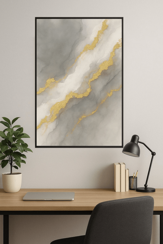 Elegancka Abstrakcyjna Sztuka Ścienna - CasaNookDecor