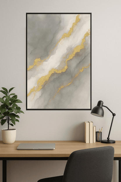 Elegancka Abstrakcyjna Sztuka Ścienna - CasaNookDecor