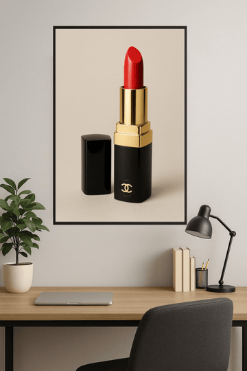 Elegancka Czerwona Szminka - CasaNookDecor – plakat do druku