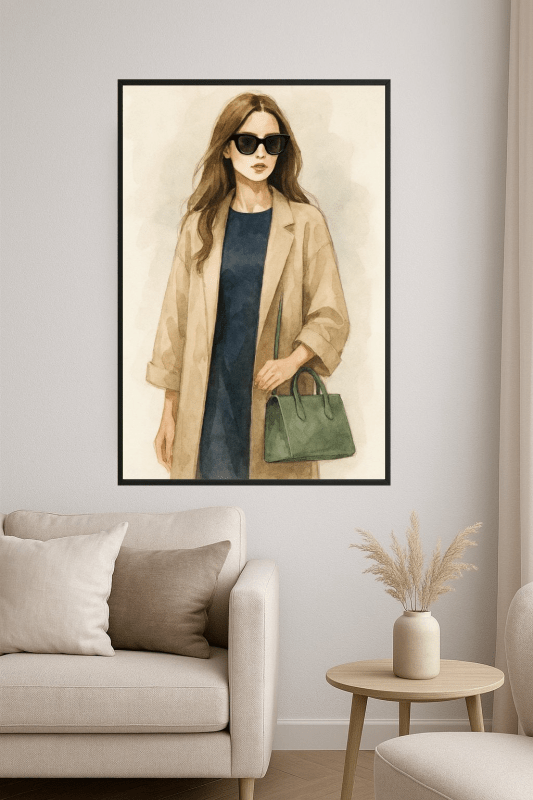 Elegancka Ilustracja Mody - CasaNookDecor