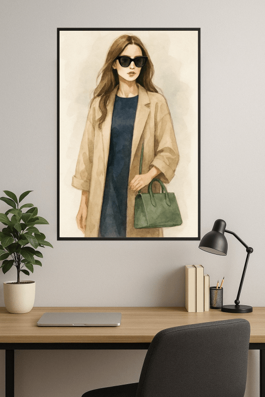 Elegancka Ilustracja Mody - CasaNookDecor