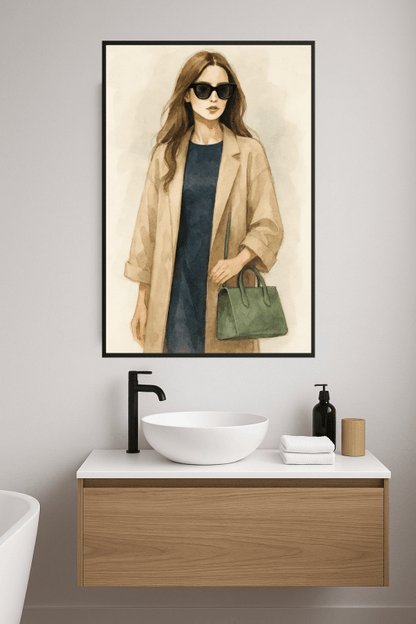 Elegancka Ilustracja Mody - CasaNookDecor