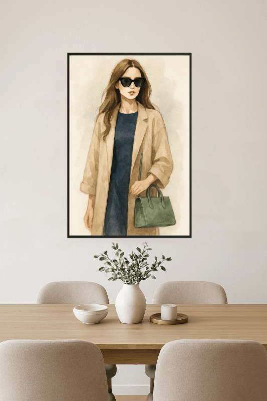 Elegancka Ilustracja Mody - CasaNookDecor